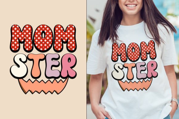 Mom Ster Retro Halloween SVG: Crafts & Graphics