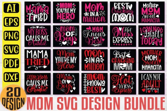 Mom T-Shirt SVG Bundle: Graphics for Crafts