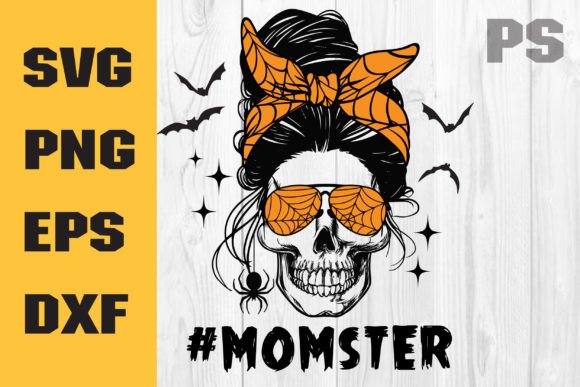 Momster SVG: Halloween Skull Graphics for Crafts