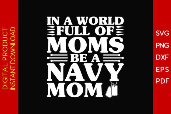 Navy Mom Graphics for Crafts & Branding