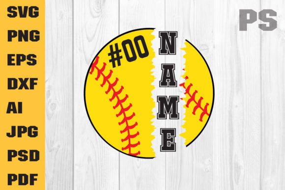 Softball Svg, Template, Softball Mom Graphics for Crafts